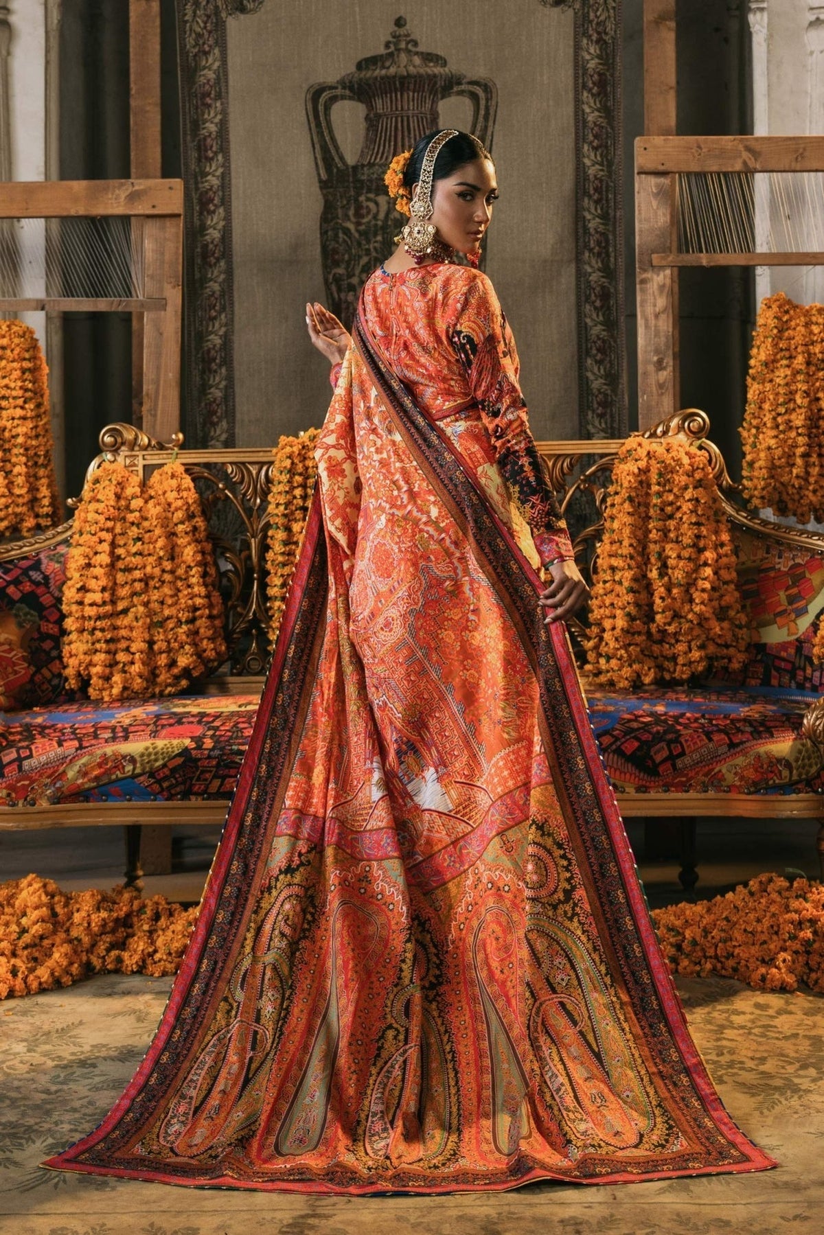 Fahad Hussayn | Lawn Banger | Damavand -  Fahad Hussayn Ladies Clothes - Original Designer Dress - House of Maryam