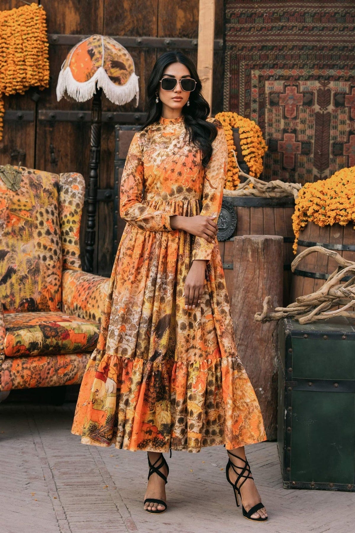Fahad Hussayn | Lawn Banger | Darshan -  Fahad Hussayn Ladies Clothes - Original Designer Dress - House of Maryam