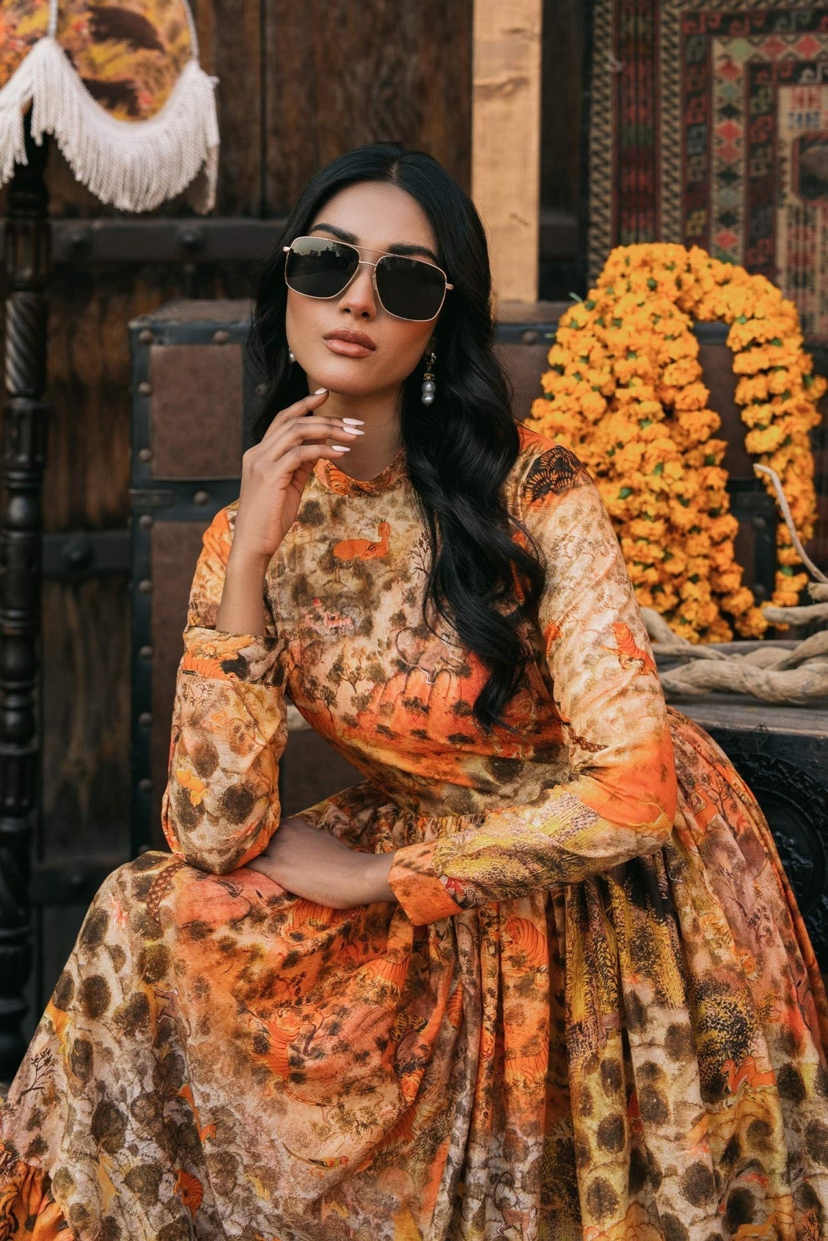 Fahad Hussayn | Lawn Banger | Darshan -  Fahad Hussayn Ladies Clothes - Original Designer Dress - House of Maryam