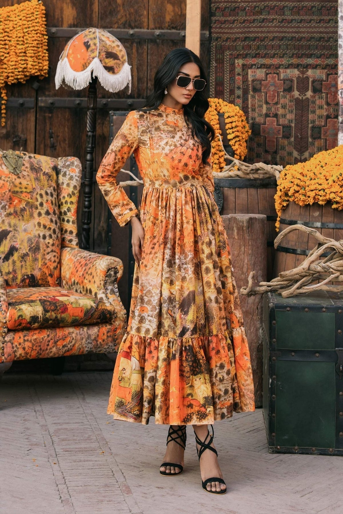 Fahad Hussayn | Lawn Banger | Darshan -  Fahad Hussayn Ladies Clothes - Original Designer Dress - House of Maryam