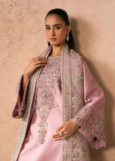 Dastoor | Amelia Luxury Pret 26 | Elaris-Brand:Dastoor-Type:Ladies Clothes-Pink-Tissue Silk-House of Maryam- Buy in UK, USA