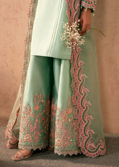 Dastoor | Amelia Luxury Pret 26 | Reeya-Brand:Dastoor-Type:Ladies Clothes-Mint Green-Tissue Silk-House of Maryam- Buy in UK, USA