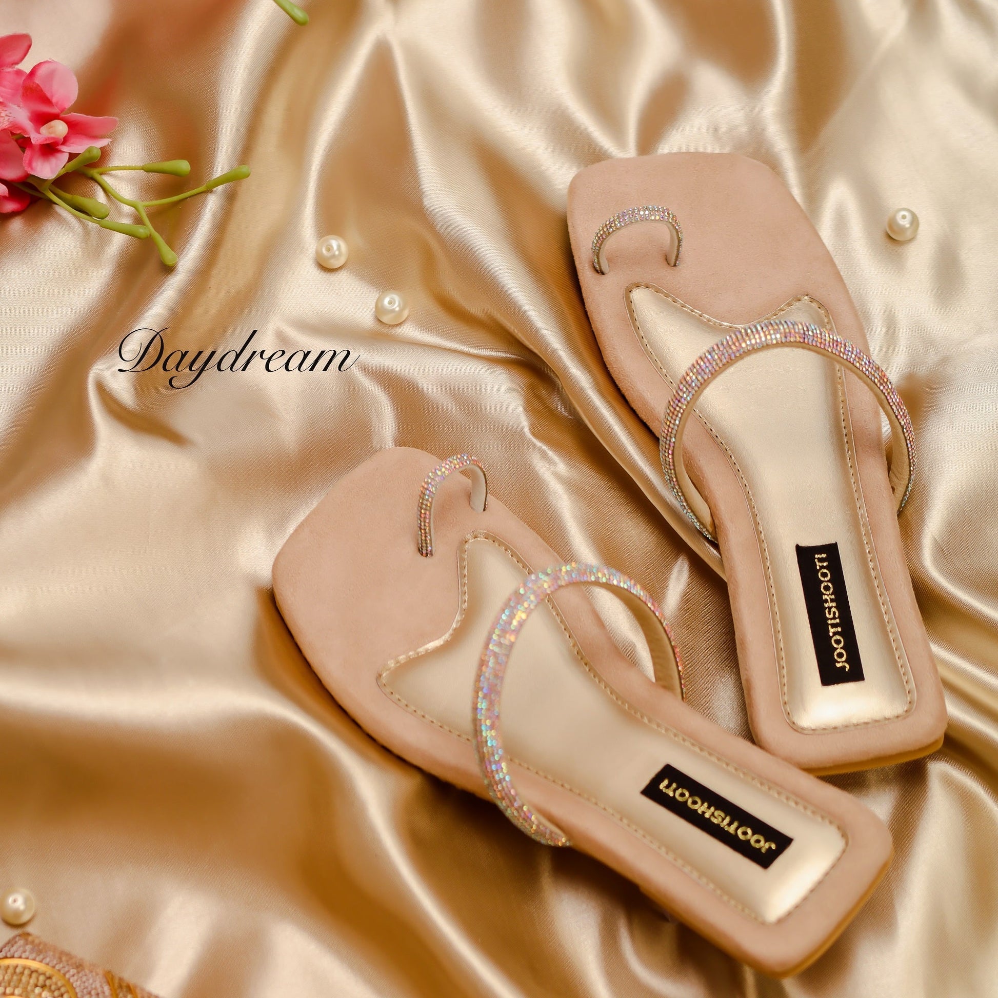 Daydream Diamanté Slides by Designer House of Maryam - House of Maryam - Pakistani Designer Ethnic Wear in {{ shop.shopifyCountryName }}