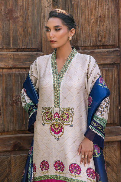Deepak Perwani | Eid Edit 25 | KUD04-Brand:Deepak Perwani-Type:Ladies Clothes-Off White-Pure Silk-House of Maryam- Buy in UK, USA