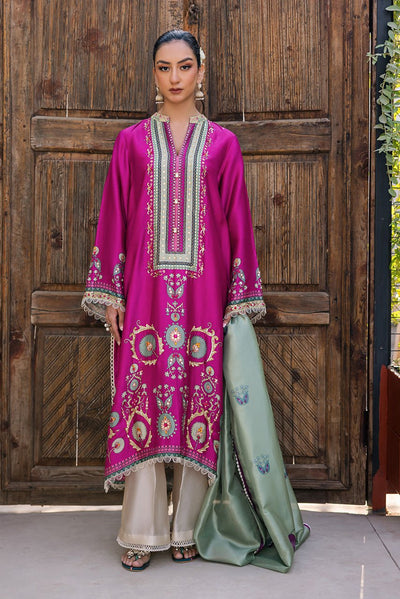 Deepak Perwani | Eid Edit 25 | KUD05-Brand:Deepak Perwani-Type:Ladies Clothes-Magenta-Pure Silk-House of Maryam- Buy in UK, USA