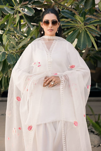 Deepak Perwani | Eid Edit 25 | Kut317-Brand:Deepak Perwani-Type:Ladies Clothes-White-Sheesha Silk-House of Maryam- Buy in UK, USA