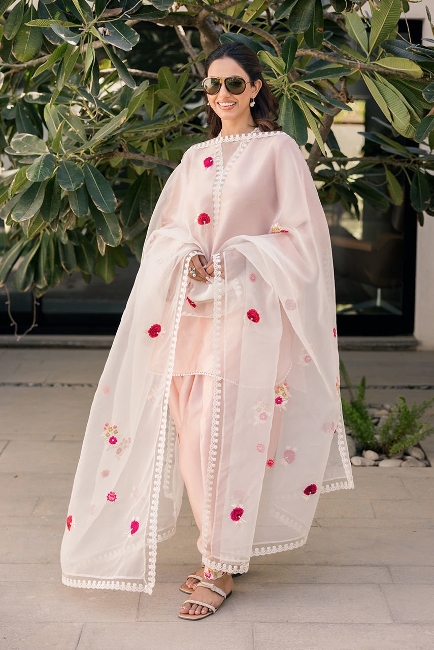 Deepak Perwani | Eid Edit 25 | Kut318-Brand:Deepak Perwani-Type:Ladies Clothes-Pink-Sheesha Silk-House of Maryam- Buy in UK, USA