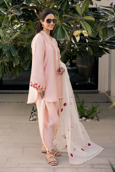 Deepak Perwani | Eid Edit 25 | Kut318-Brand:Deepak Perwani-Type:Ladies Clothes-Pink-Sheesha Silk-House of Maryam- Buy in UK, USA