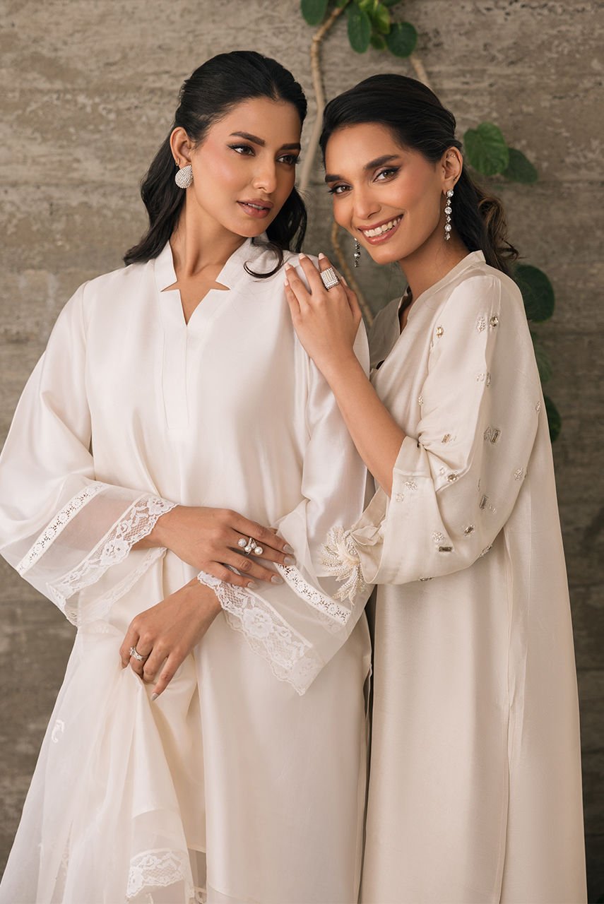 Deepak Perwani | Eid Edit 25 | Kut321-Brand:Deepak Perwani-Type:Ladies Clothes-Off White - House of Maryam- Buy in UK, USA