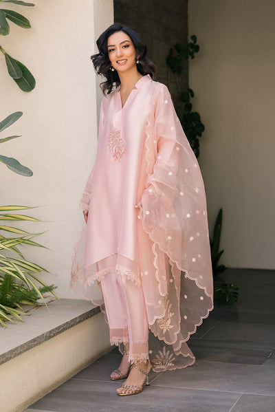 Deepak Perwani | Eid Edit 25 | Kut322-Brand:Deepak Perwani-Type:Ladies Clothes-Rose Pink-Sheesha Silk-House of Maryam- Buy in UK, USA