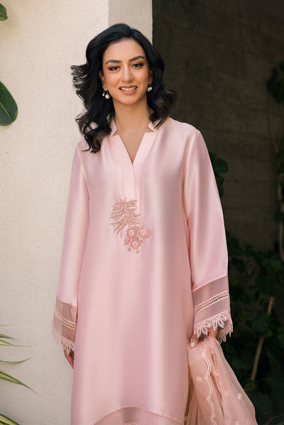 Deepak Perwani | Eid Edit 25 | Kut322-Brand:Deepak Perwani-Type:Ladies Clothes-Rose Pink-Sheesha Silk-House of Maryam- Buy in UK, USA