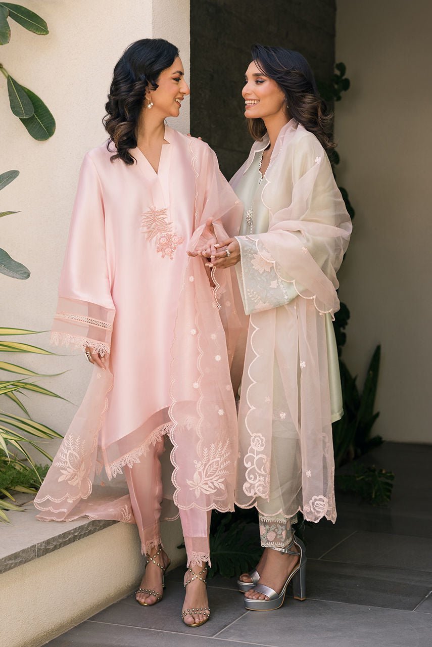 Deepak Perwani | Eid Edit 25 | Kut322-Brand:Deepak Perwani-Type:Ladies Clothes-Rose Pink-Sheesha Silk-House of Maryam- Buy in UK, USA