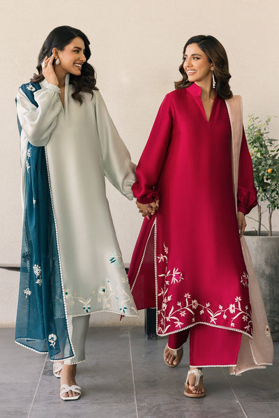 Deepak Perwani | Eid Edit 25 | Kut323-Brand:Deepak Perwani-Type:Ladies Clothes-Ice Blue-Sheesha Silk-House of Maryam- Buy in UK, USA