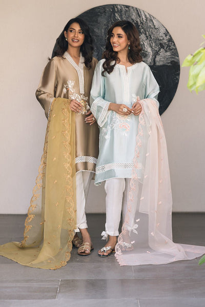 Deepak Perwani | Eid Edit 25 | Kut326-Brand:Deepak Perwani-Type:Ladies Clothes-Ice Blue-Sheesha Silk-House of Maryam- Buy in UK, USA