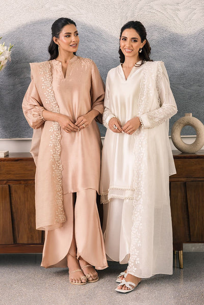 Deepak Perwani | Eid Edit 25 | Kut328-Brand:Deepak Perwani-Type:Ladies Clothes-White-Sheesha Silk-House of Maryam- Buy in UK, USA