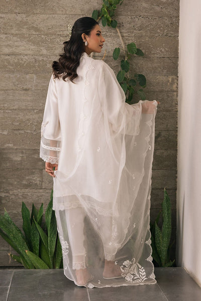 Deepak Perwani | Eid Edit 25 | Kut333-Brand:Deepak Perwani-Type:Ladies Clothes-White-Sheesha Silk-House of Maryam- Buy in UK, USA