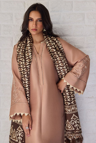 Deepak Perwani | Nazia Eid Edit 26 | Mocha-Brand:Deepak Perwani-Type:Ladies Clothes-Mustard Brown-Raw Silk-House of Maryam- Buy in UK, USA