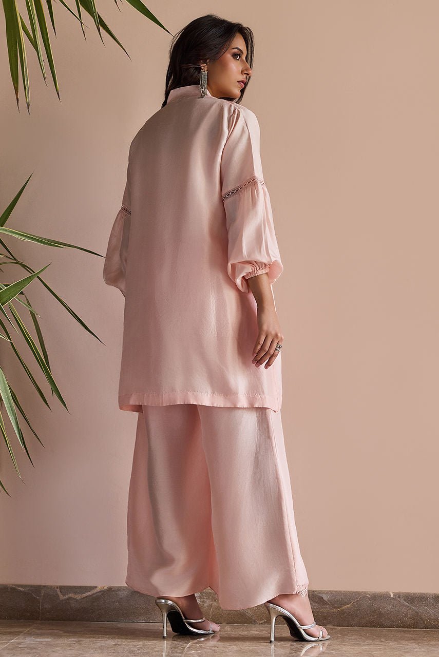 Deepak Perwani | Nazia Eid Edit 26 | Roselle-Brand:Deepak Perwani-Type:Ladies Clothes-Light Pink-Raw Silk-House of Maryam- Buy in UK, USA