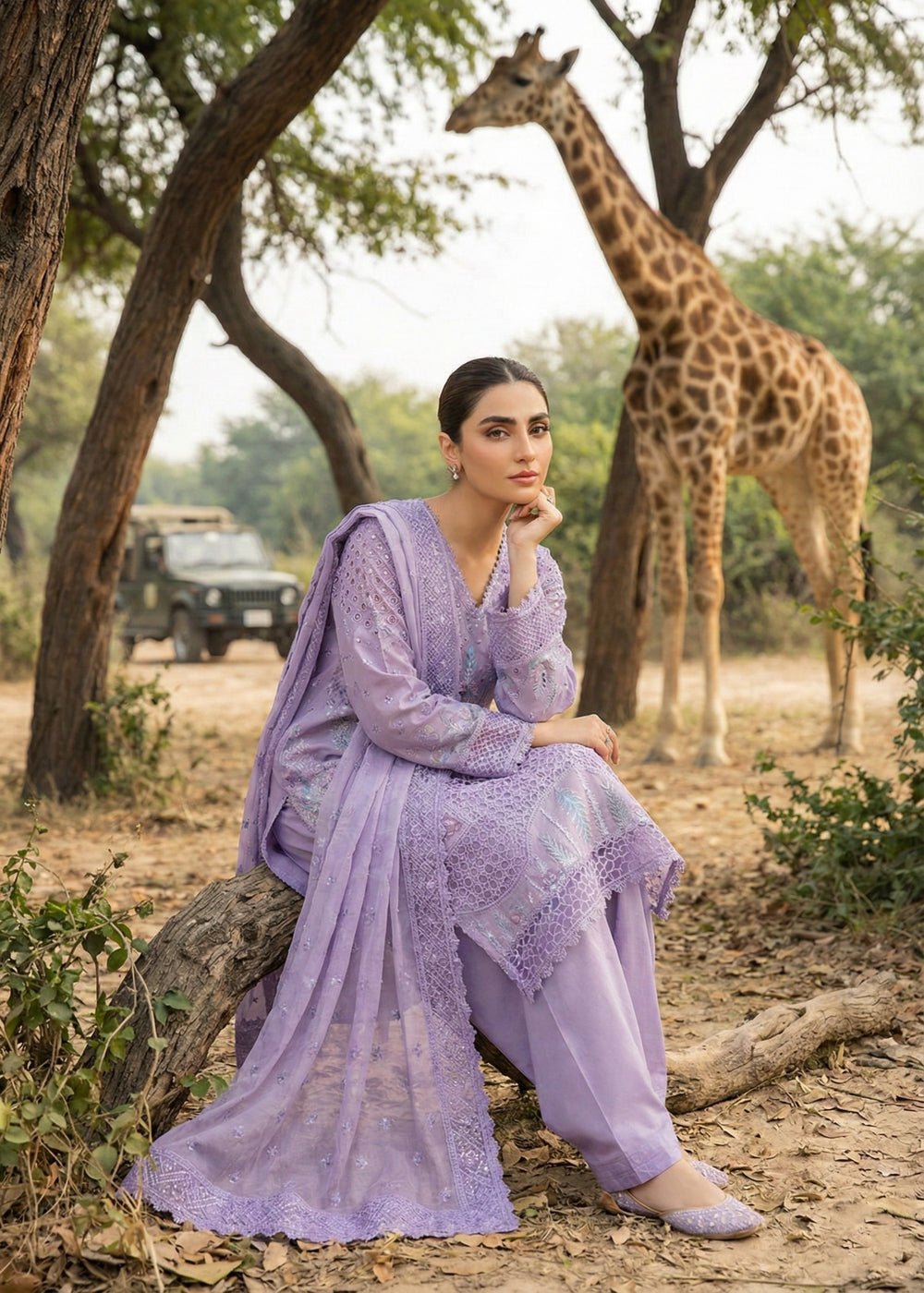 Diara Couture | Eid Lawn 26 | AYRA -UN-113-Brand:Diara Couture-Type:Ladies Clothes-Purple Gray-Lawn-House of Maryam- Buy in UK, USA