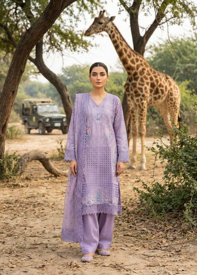 Diara Couture | Eid Lawn 26 | AYRA -UN-113-Brand:Diara Couture-Type:Ladies Clothes-Purple Gray-Lawn-House of Maryam- Buy in UK, USA