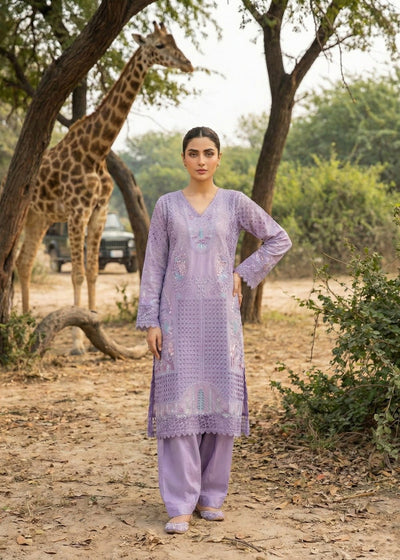 Diara Couture | Eid Lawn 26 | AYRA -UN-113-Brand:Diara Couture-Type:Ladies Clothes-Purple Gray-Lawn-House of Maryam- Buy in UK, USA