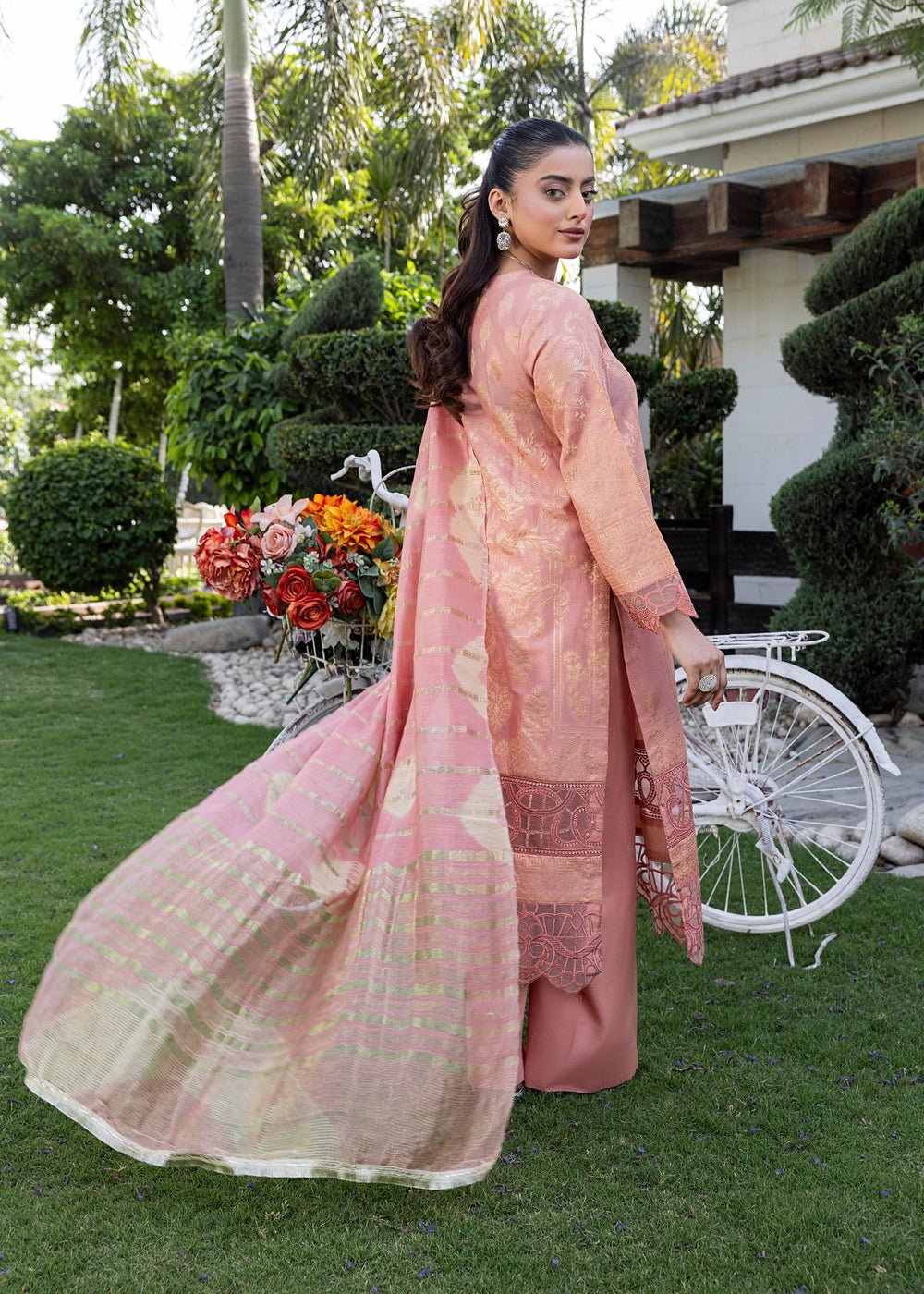 Diara Couture | Eid Lawn 26 |EID. BREEZE - ZD-22-Brand:Diara Couture-Type:Ladies Clothes-Pink-Jacquard-House of Maryam- Buy in UK, USA
