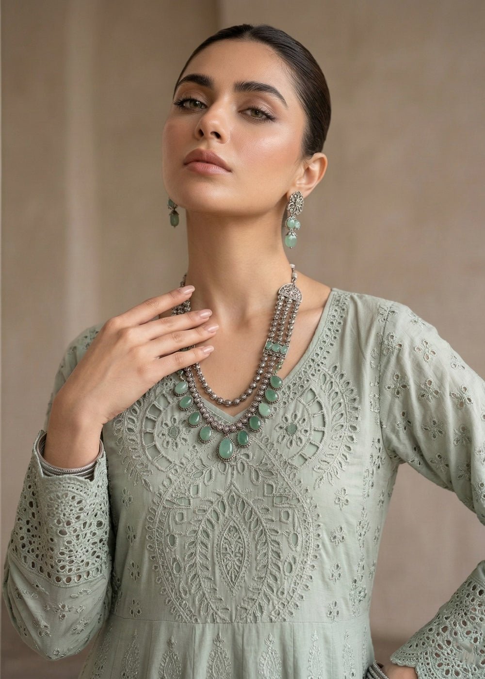 Diara Couture | Eid Lawn 26 | EID. RIHAM - C-4780-Brand:Diara Couture-Type:Ladies Clothes-Sky Blue-Cotton-House of Maryam- Buy in UK, USA