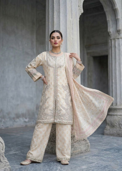 Diara Couture | Eid Lawn 26 | EID. SHARMEEN-Brand:Diara Couture-Type:Ladies Clothes-Ivory-Jacquard-House of Maryam- Buy in UK, USA