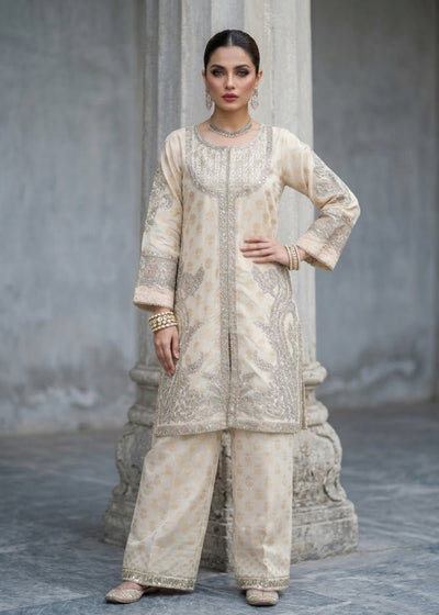 Diara Couture | Eid Lawn 26 | EID. SHARMEEN-Brand:Diara Couture-Type:Ladies Clothes-Ivory-Jacquard-House of Maryam- Buy in UK, USA