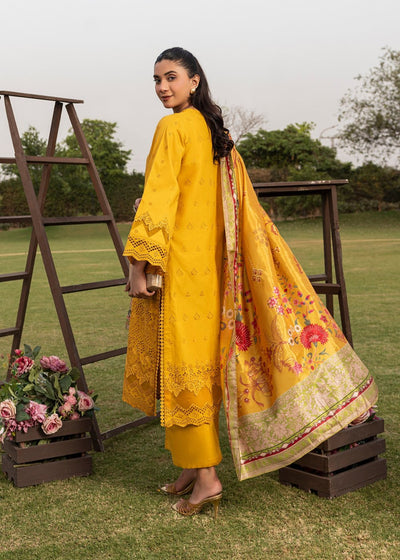 Diara Couture | Eid Lawn 26 |EID. ZELI - ZD-5060-Brand:Diara Couture-Type:Ladies Clothes-Mustard Yellow-Cotton-House of Maryam- Buy in UK, USA