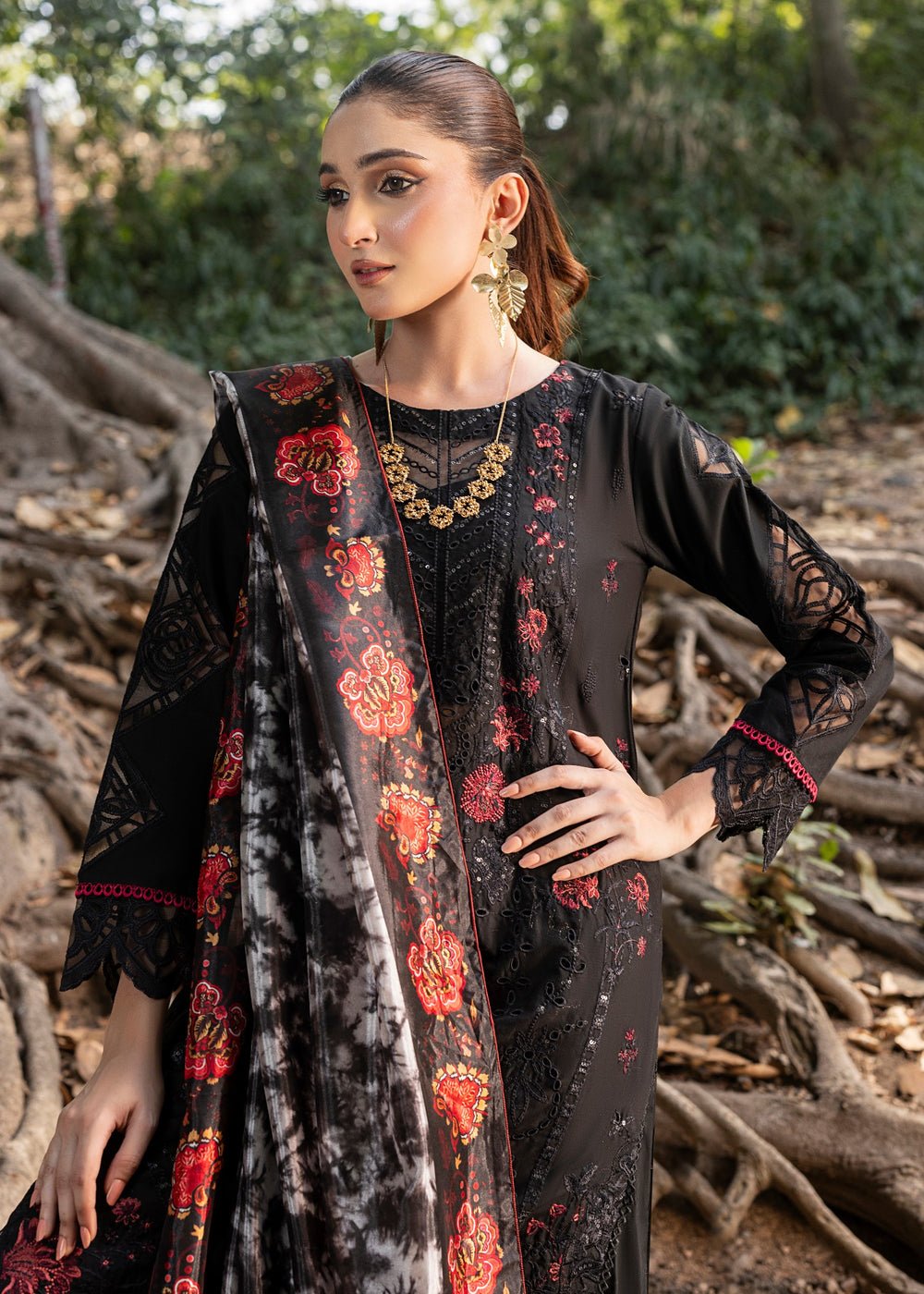 Diara Couture | Eid Lawn 26 | KAYA-Brand:Diara Couture-Type:Ladies Clothes-Black-Lawn-House of Maryam- Buy in UK, USA
