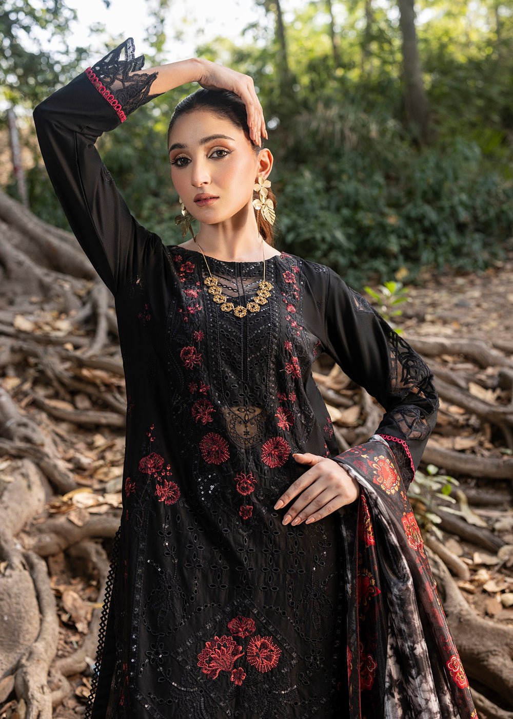 Diara Couture | Eid Lawn 26 | KAYA-Brand:Diara Couture-Type:Ladies Clothes-Black-Lawn-House of Maryam- Buy in UK, USA