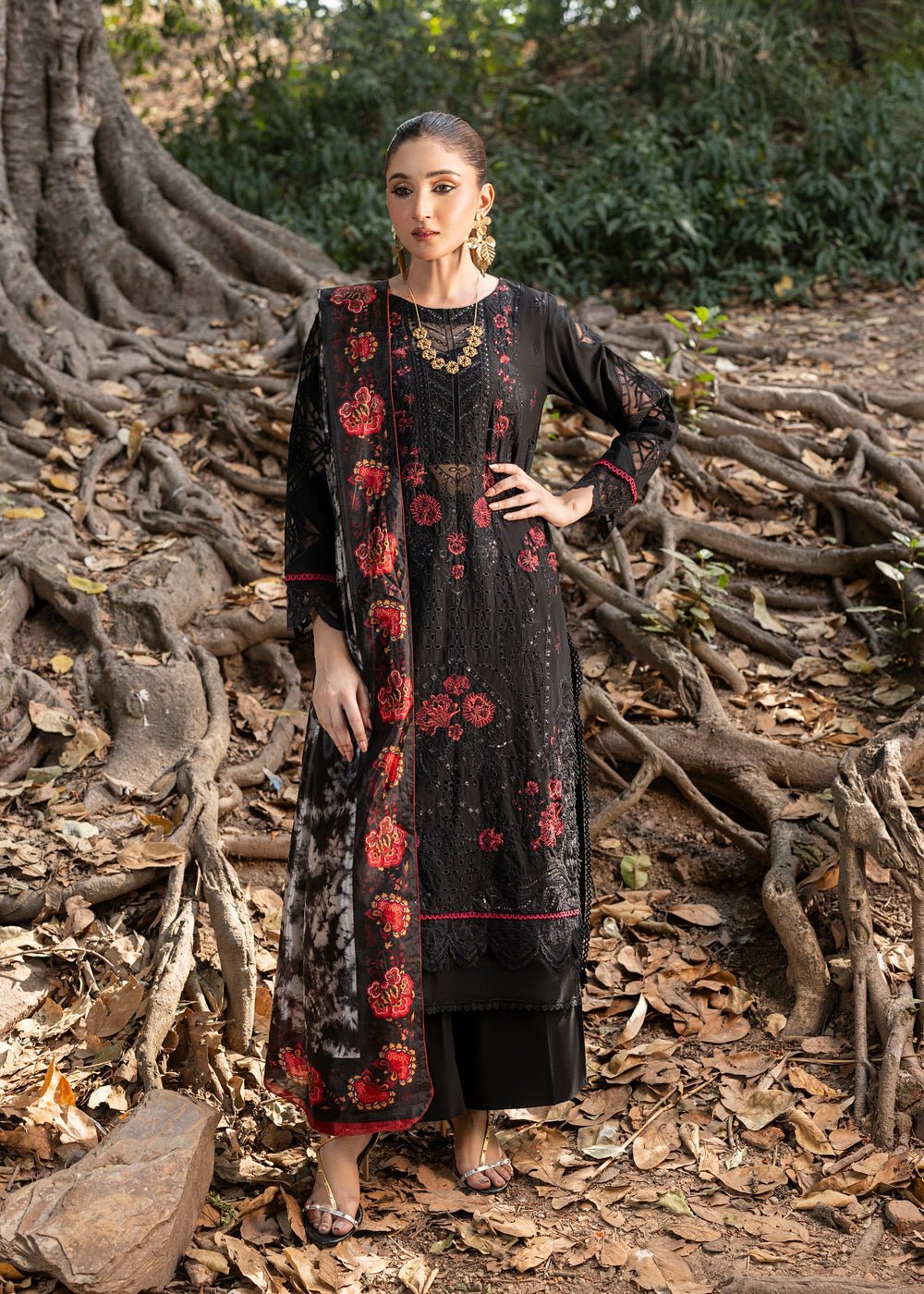 Diara Couture | Eid Lawn 26 | KAYA-Brand:Diara Couture-Type:Ladies Clothes-Black-Lawn-House of Maryam- Buy in UK, USA