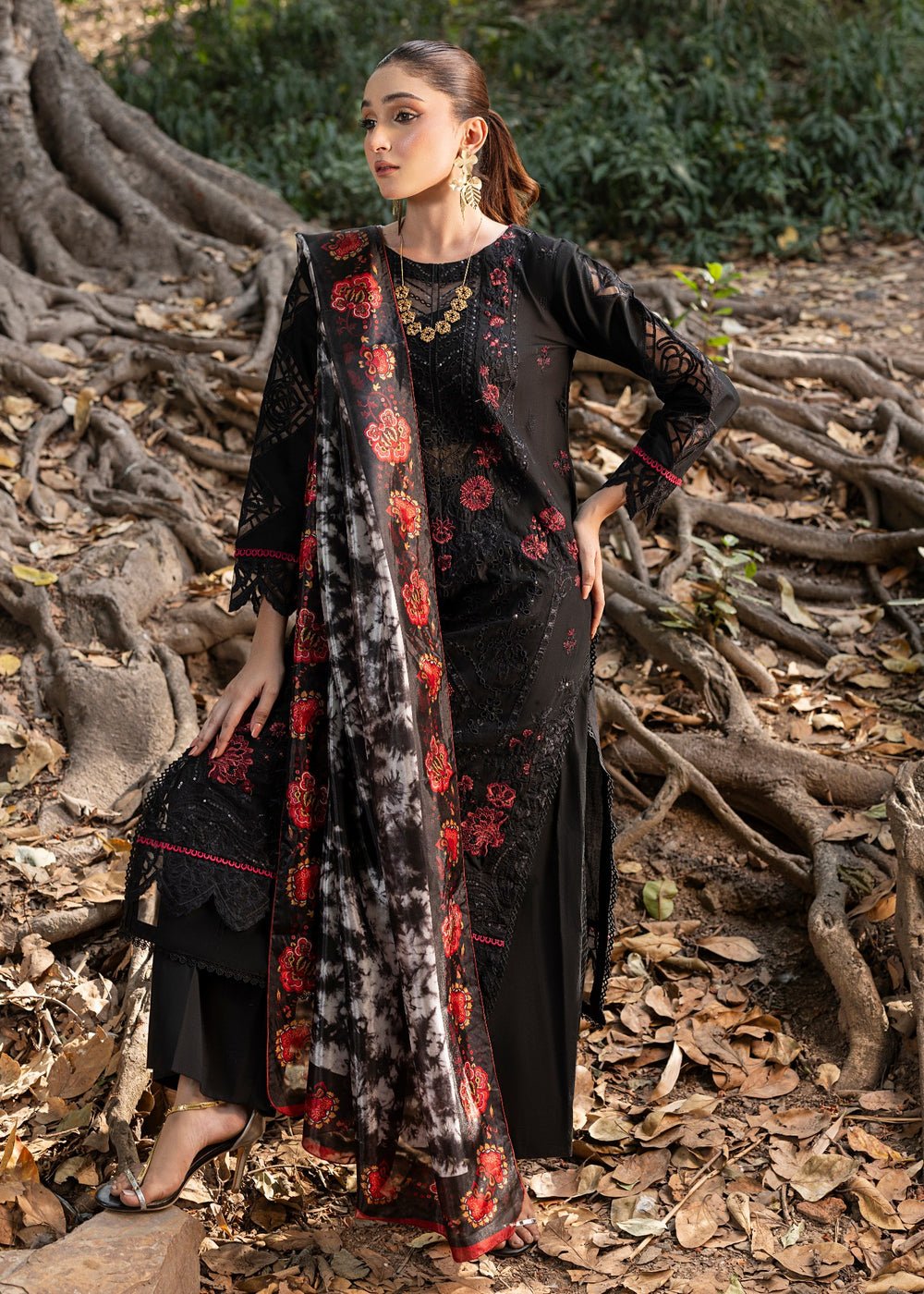 Diara Couture | Eid Lawn 26 | KAYA-Brand:Diara Couture-Type:Ladies Clothes-Black-Lawn-House of Maryam- Buy in UK, USA