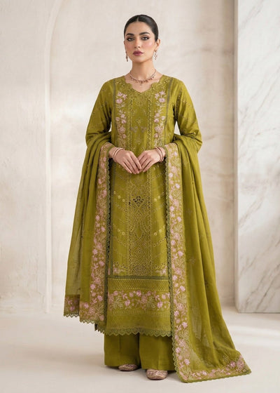 Diara Couture | Eid Lawn 26 | LAWN - LP-07-Brand:Diara Couture-Type:Ladies Clothes-Mehndi Green-Lawn-House of Maryam- Buy in UK, USA