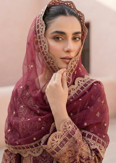 Diara Couture | Eid Lawn 26 | MIRAAJ - LAWN-18-Brand:Diara Couture-Type:Ladies Clothes-Coral Brown-Lawn-House of Maryam- Buy in UK, USA