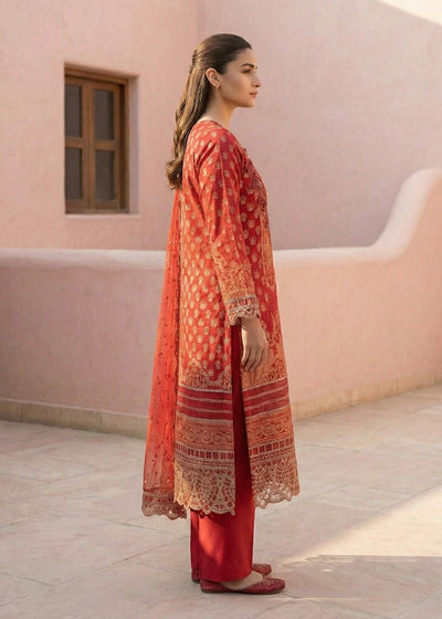 Diara Couture | Eid Lawn 26 | MIRAAJ - LAWN-18-Brand:Diara Couture-Type:Ladies Clothes-Red-Lawn-House of Maryam- Buy in UK, USA
