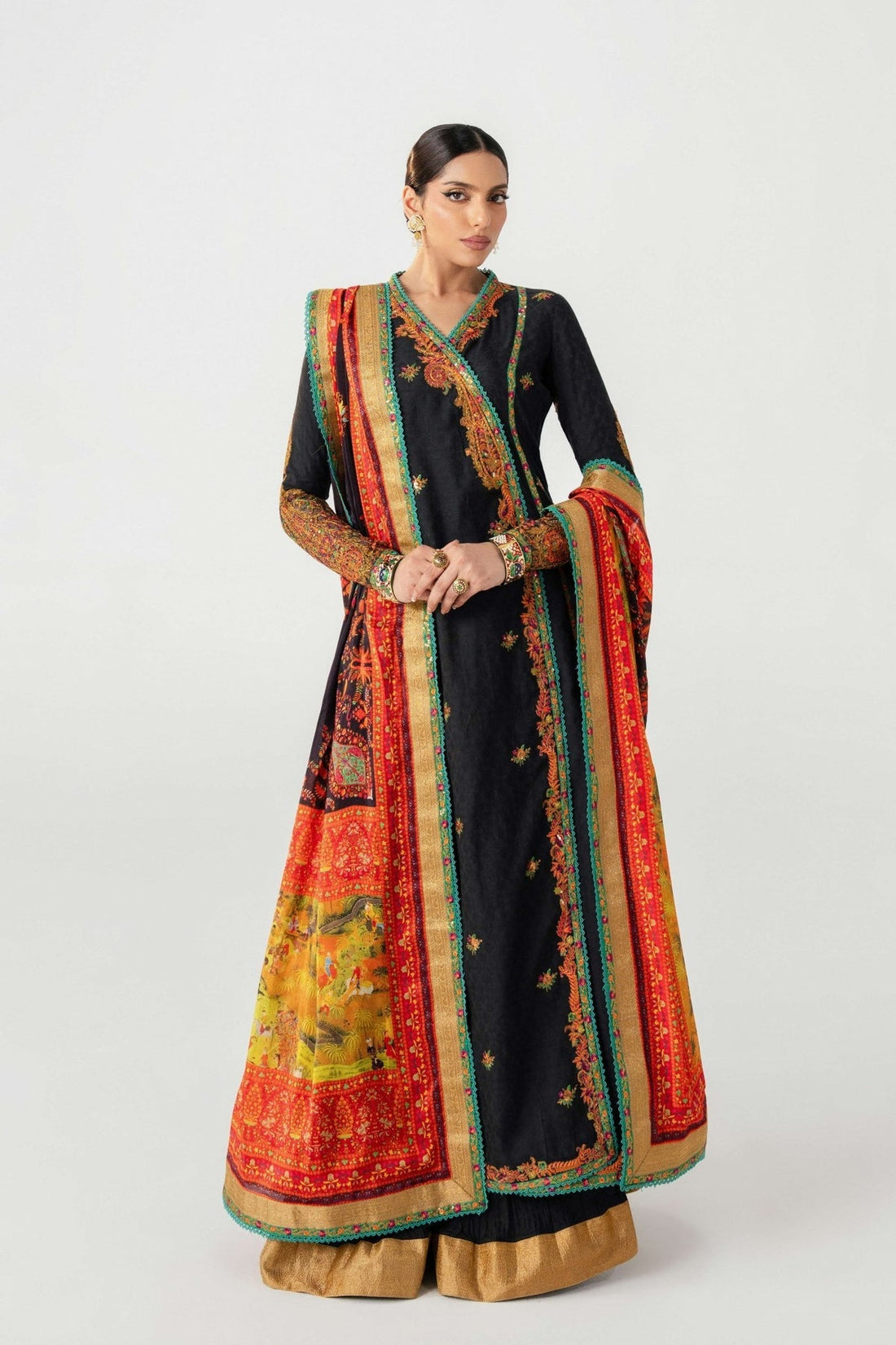 Fahad Hussayn | Jalsa Ghar | Dochalla -  Fahad Hussayn Ladies Clothes - Original Designer Dress - House of Maryam