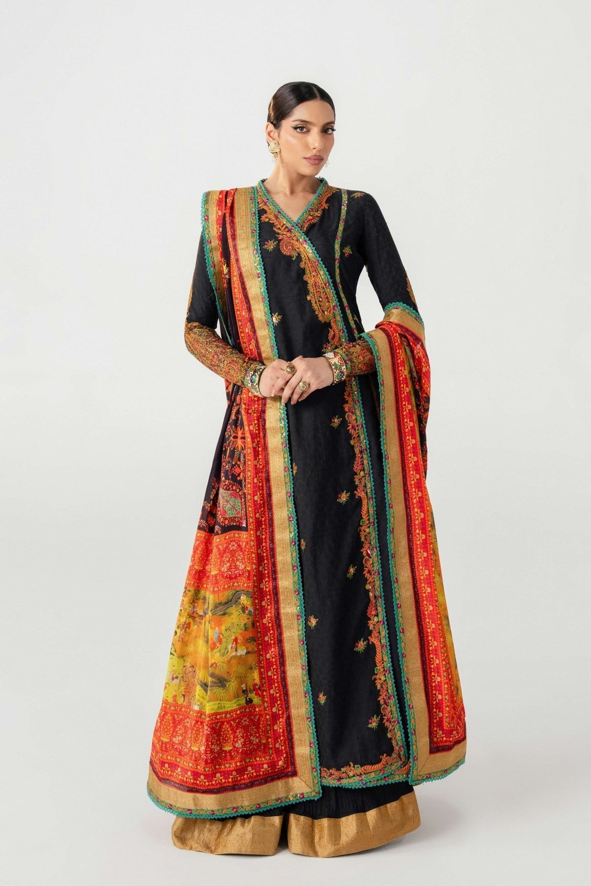 Fahad Hussayn | Jalsa Ghar | Dochalla -  Fahad Hussayn Ladies Clothes - Original Designer Dress - House of Maryam