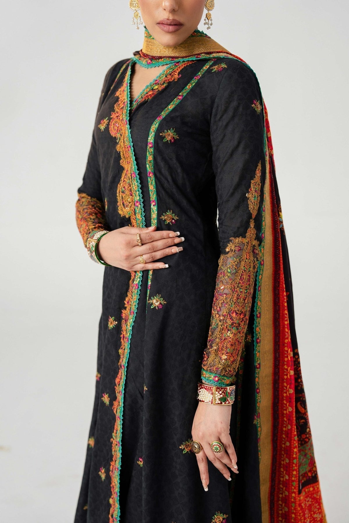 Fahad Hussayn | Jalsa Ghar | Dochalla -  Fahad Hussayn Ladies Clothes - Original Designer Dress - House of Maryam