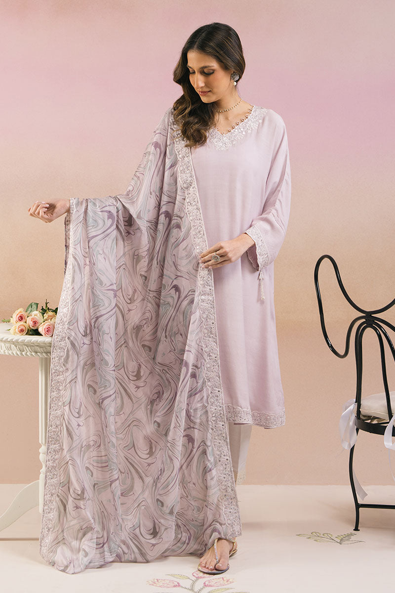 Cross Stitch | Exclusive Pret | Lilac Wave-2 PC (Shirt & Dupatta), image 5