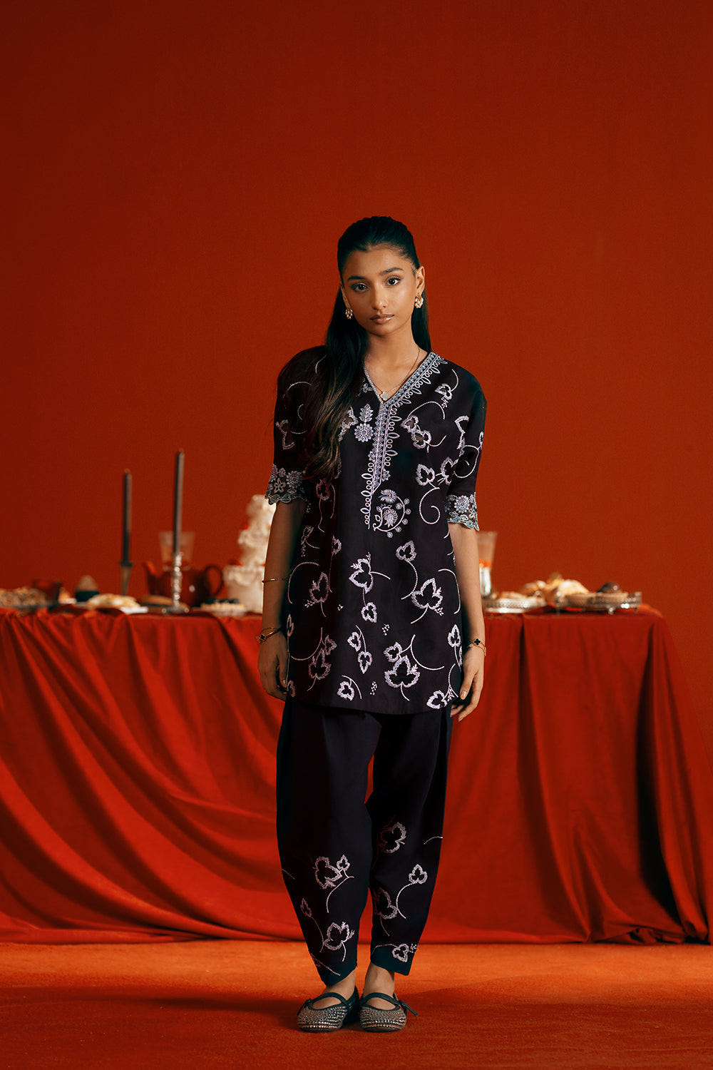 Saira Rizwan | Joolie Co ords | JOOLIE BLACK - JBP25-06 -  Saira Rizwan Ladies Clothes - Original Designer Dress - House of Maryam