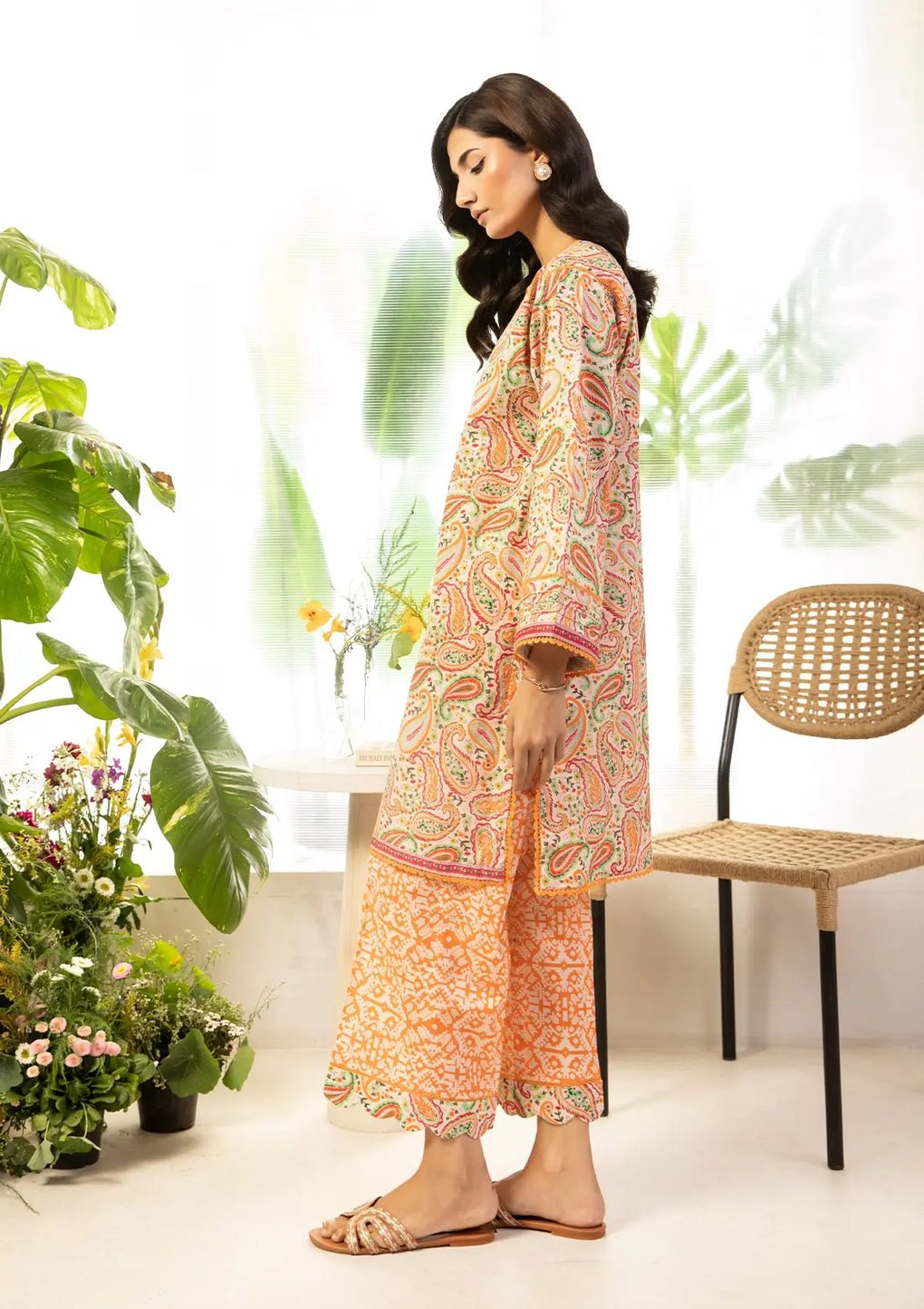 Elaf Premium | Pret 25 | EPT-05 BELA-Brand:Elaf Premium-Type:Ladies Clothes-Peach-Lawn-House of Maryam- Buy in UK, USA