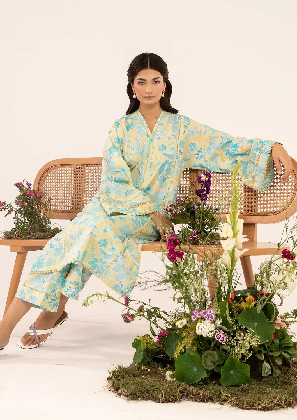 Elaf Premium | Pret 25 | EPT-06 FIONA-Brand:Elaf Premium-Type:Ladies Clothes-Pale Yellow-Lawn-House of Maryam- Buy in UK, USA