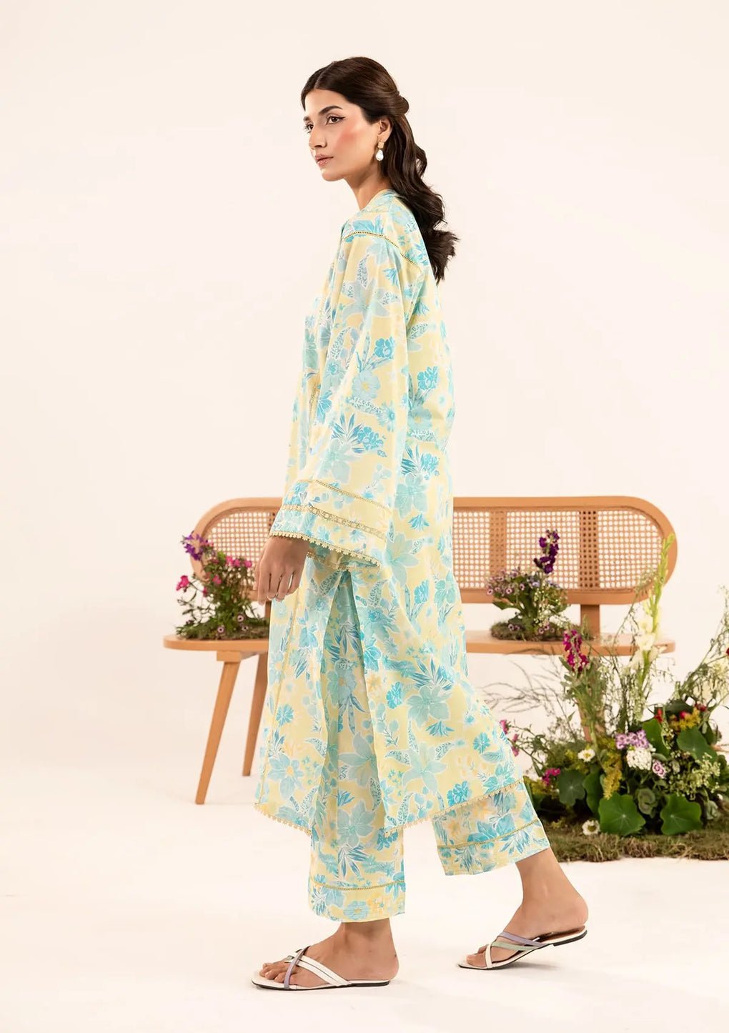 Elaf Premium | Pret 25 | EPT-06 FIONA-Brand:Elaf Premium-Type:Ladies Clothes-Pale Yellow-Lawn-House of Maryam- Buy in UK, USA
