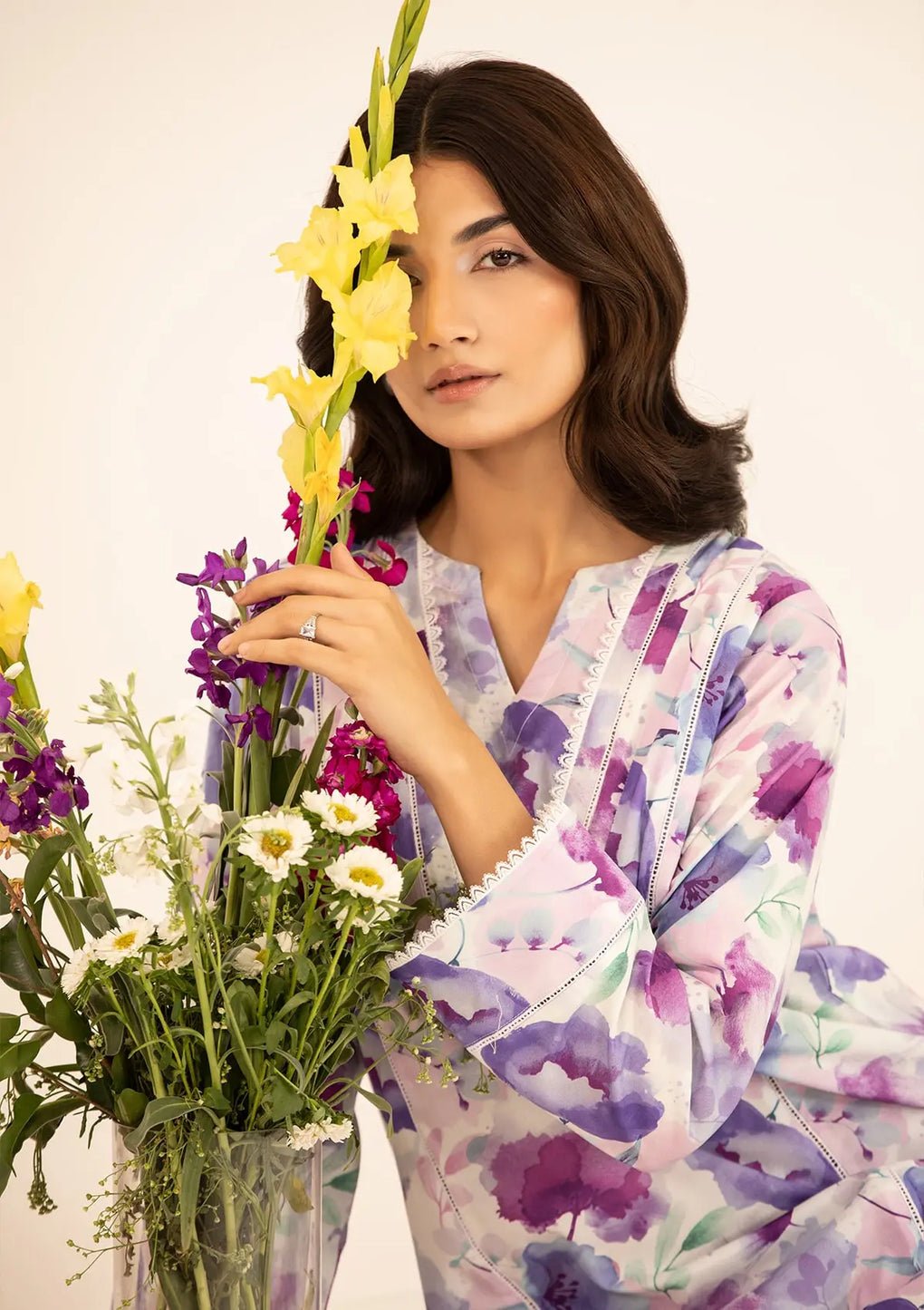 Elaf Premium | Pret 25 | EPT-8A REVE-Brand:Elaf Premium-Type:Ladies Clothes-Pale Pink-Lawn-House of Maryam- Buy in UK, USA