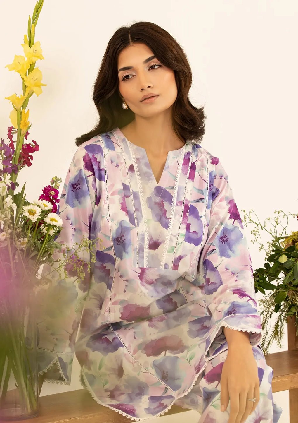 Elaf Premium | Pret 25 | EPT-8A REVE-Brand:Elaf Premium-Type:Ladies Clothes-Pale Pink-Lawn-House of Maryam- Buy in UK, USA