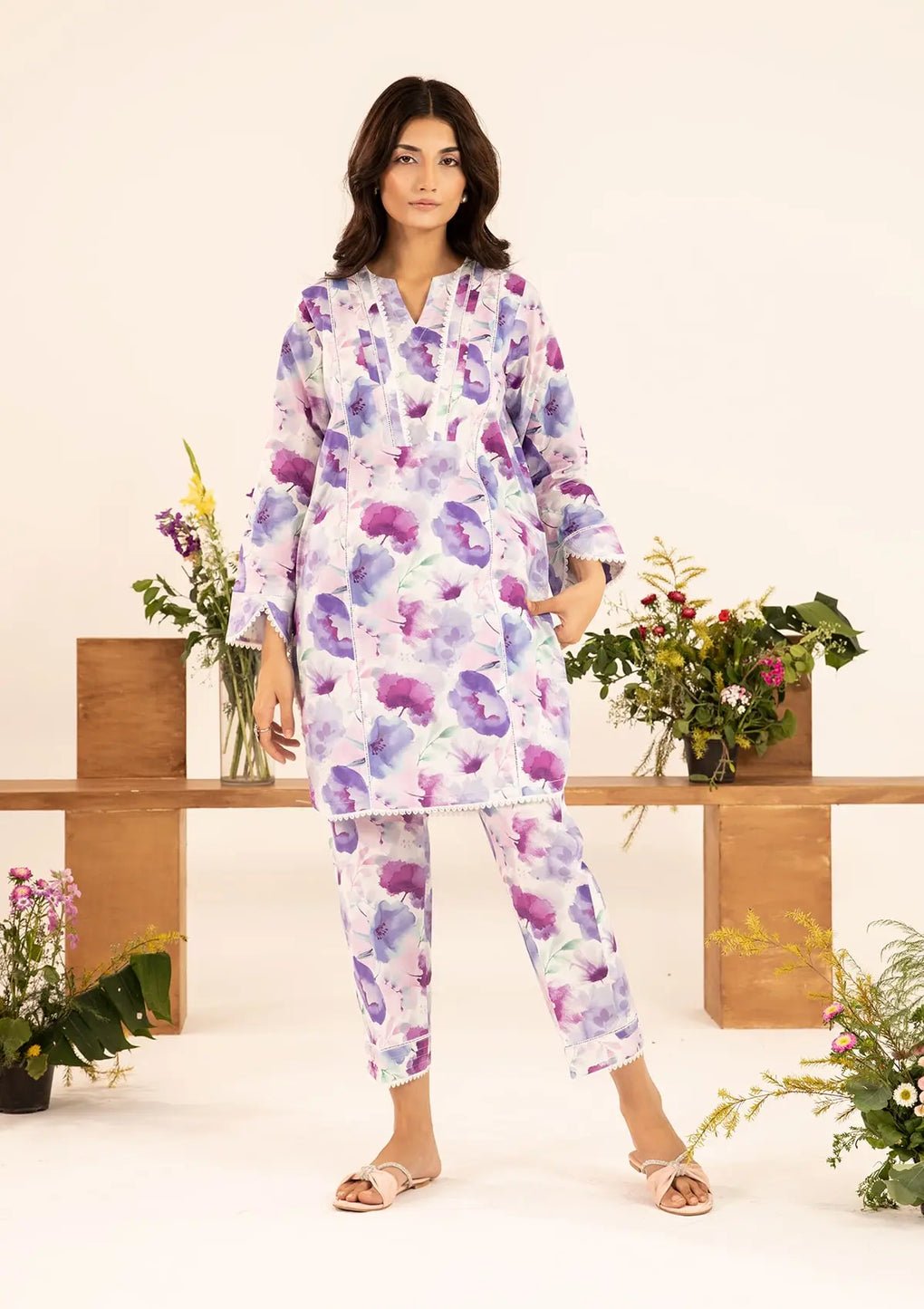 Elaf Premium | Pret 25 | EPT-8A REVE-Brand:Elaf Premium-Type:Ladies Clothes-Pale Pink-Lawn-House of Maryam- Buy in UK, USA