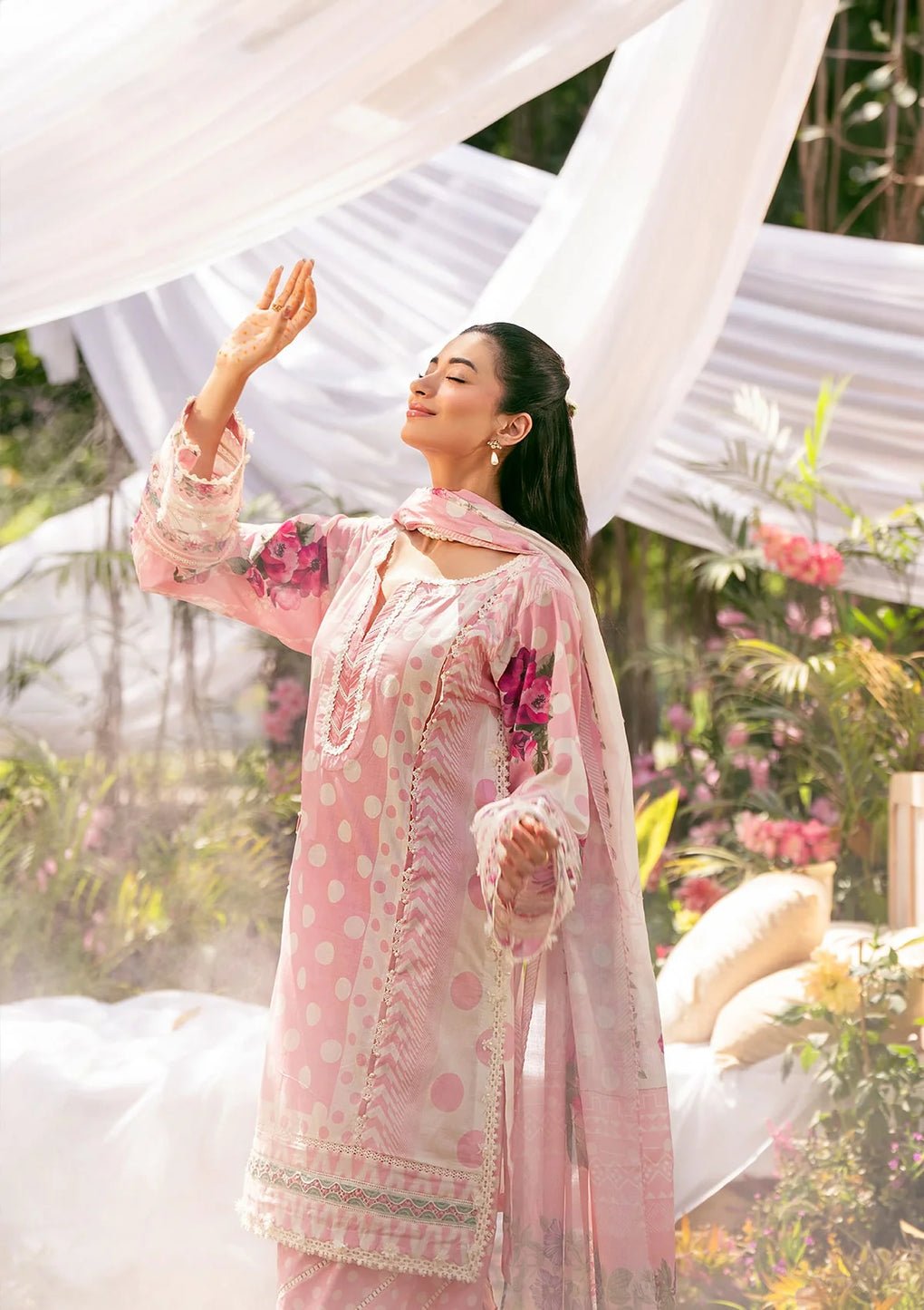 Elaf Premium | Prints 25 | EPS-2A ROSE DUSK-Brand:Elaf Premium-Type:Ladies Clothes-Pink-Lawn-House of Maryam- Buy in UK, USA
