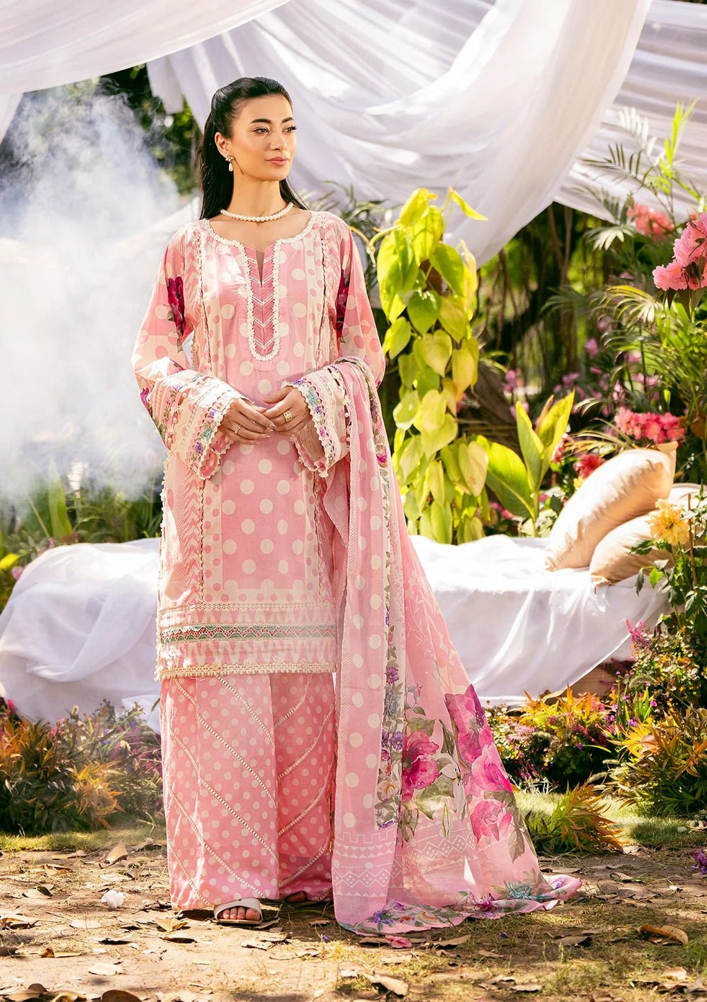 Elaf Premium | Prints 25 | EPS-2A ROSE DUSK-Brand:Elaf Premium-Type:Ladies Clothes-Pink-Lawn-House of Maryam- Buy in UK, USA